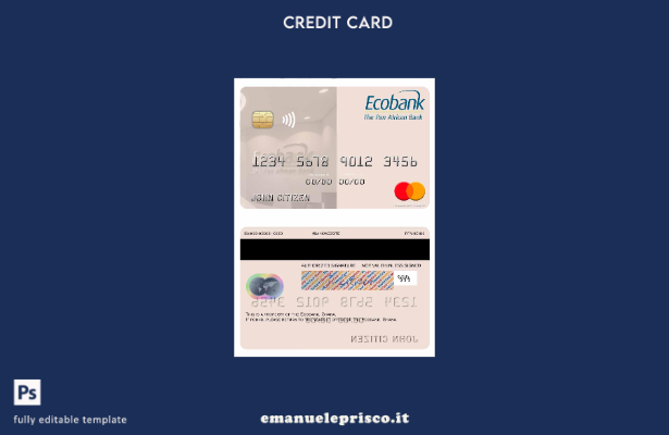 stile verificato modello mastercard Ghana Ecobank Ghana